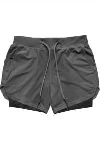 SKSP008 manufacturing five-point shorts design double-layer mobile phone pocket towel casual running shorts shorts shorts center fake two-piece shorts detail view-20